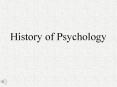 History of Psychology PowerPoint PPT Presentation