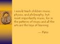 I would teach children music, physics, and philosophy; but most importantly music, for in the patterns of music and all the arts are the keys of learning. -- Plato PowerPoint PPT Presentation