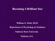 Becoming A Brilliant Star: Introduction