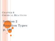 Chapter 6 Chemical Reactions