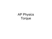 AP Physics Torque