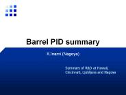 Barrel PID summary