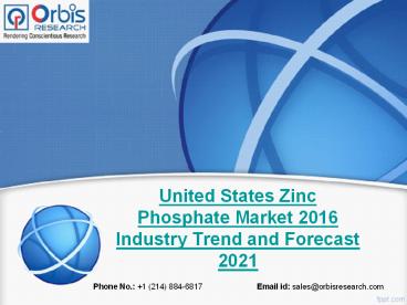 2016-2021 United States Zinc Phosphate Market Study
