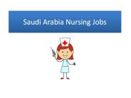 Saudi Arabia Nursing Jobs