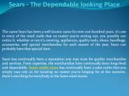 Sears - The Dependable looking Place