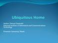 Ubiquitous%20Home PowerPoint PPT Presentation