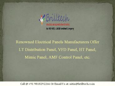 Marshalling Panel Manufacturers