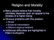 Religion and Morality