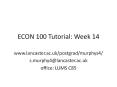 ECON 100 Tutorial: Week 14 PowerPoint PPT Presentation
