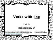Verbs with -ing