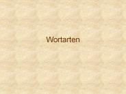 Wortarten