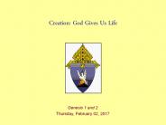 Creation: God Gives Us Life
