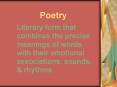 Poetry PowerPoint PPT Presentation