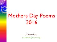 Download mothers day poems