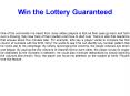 Tips on Winning a Lottery PowerPoint PPT Presentation