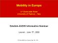 Mobility in Europe LF Don PowerPoint PPT Presentation