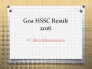 Goa 12th Result 2016