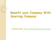 Benefit your Company With Sourcing Company