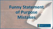 Funny Statement of Purpose Mistakes