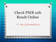 PSEB 12th class result 2016