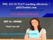 PHL 323 OUTLET teaching effectively / phl323outlet.com