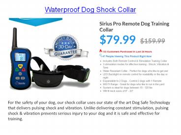 waterproof dog shock collar