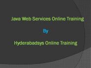 Good Java Web Services Training in USA and Canada