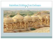 Rajasthan Holidays Tour Packages