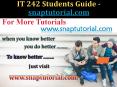 IT 242 Course Seek Your Dream / snaptutorial.com PowerPoint PPT Presentation