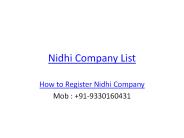 Nidhi Company List