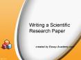 Writing a Scientific Research Paper PowerPoint PPT Presentation