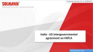 India - US intergovernmental agreement on FATCA