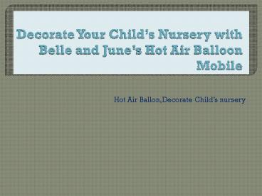 Hot Air Balloon Decor (1)