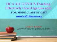 HCA 311 GENIUS Teaching Effectively/hca311genius.com