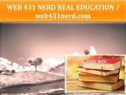 WEB 431 NERD Real Education / web431nerd.com
