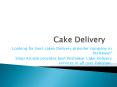 Cake Delivery PowerPoint PPT Presentation