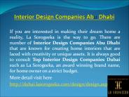 Interior Design Companies in UAE