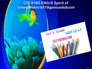 CIS 319 GENIUS Spirit of innovation/cis319geniusdotcom