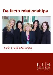 De facto Relationship