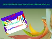 HCS 490 MART Deep learning/hcs490martdotcom
