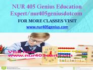 NUR 405 GENIUS  peer educatordotcom (1)