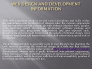 Web Design and Development Information