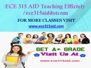 ECE 315 AID Teaching Effectively ece315aiddotcom