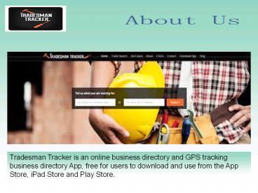 Find a Local Tradesman.