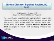 An Analytical Insight on Batten Disease – Pipeline