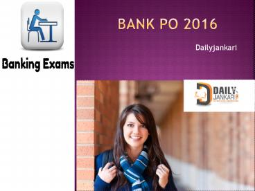 Bank PO 2016