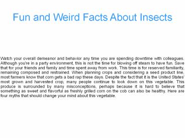 10 Amazing Reasons To Eat Insects