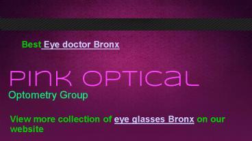 Eye doctor bronx