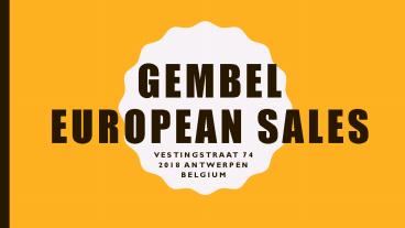 Rashmi Mehta Gembel European Sales