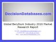 Beryllium Market Analysis 2016 Development Trends PowerPoint PPT Presentation